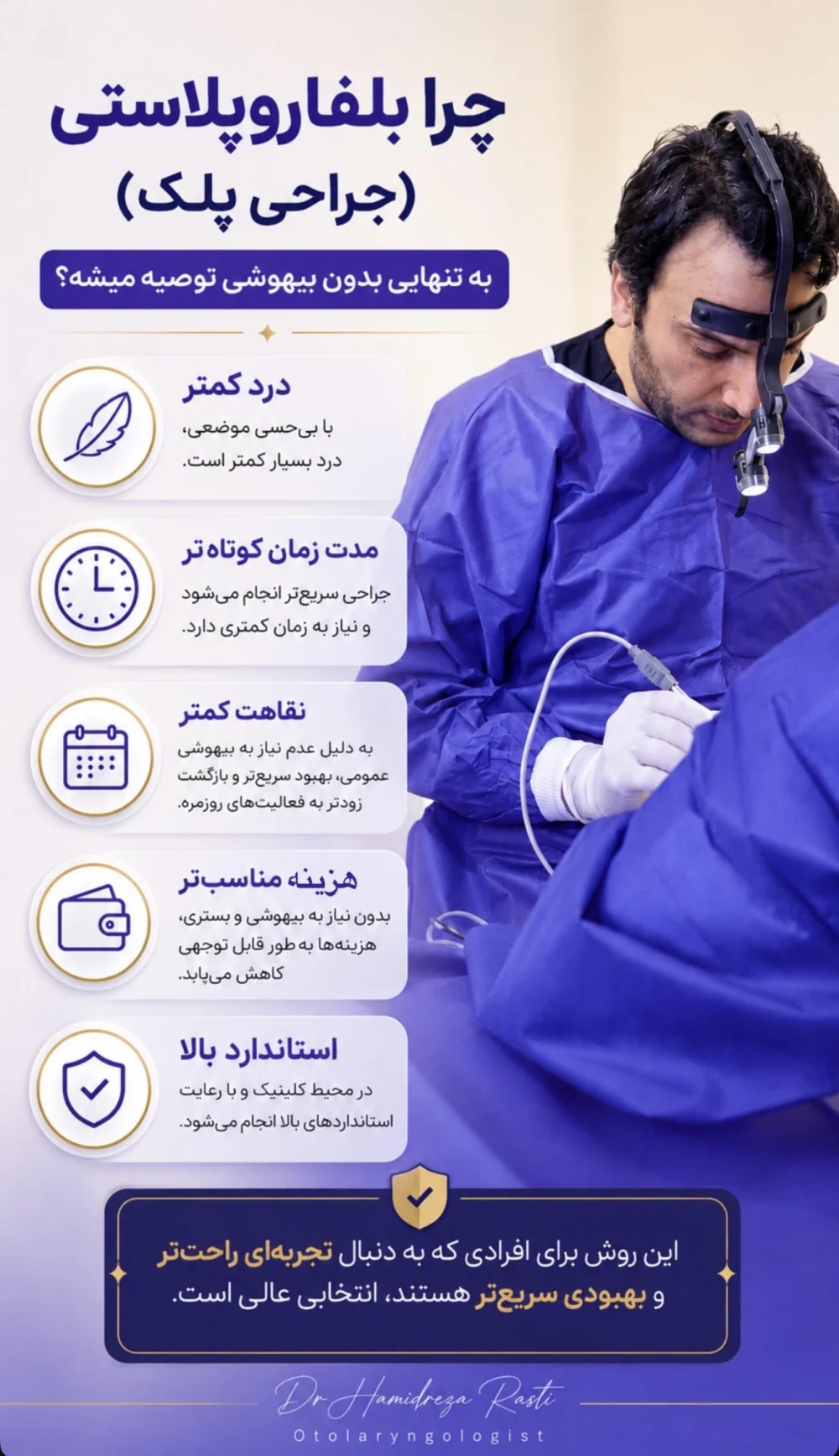 بلفاروپلاستی (جراحی زیبایی پلک)